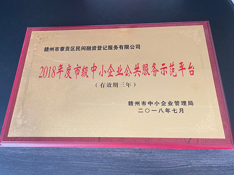 2018年度中小型企業(yè)公共服務(wù)業(yè)示范平臺 